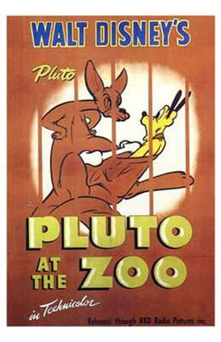 Pluto At the Zoo Movie Poster Print
