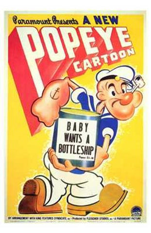 Baby Wants a Bottleship Movie Poster Print