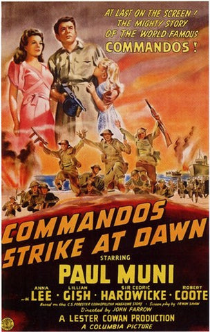 Commandos Strike At Dawn Movie Poster Print