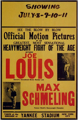 Joe Louis and Max Schmeling Movie Poster Print