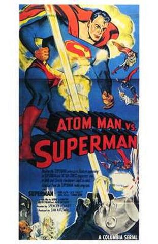 Atom Man Vs Superman Movie Poster Print