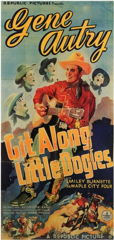Git Along Little Dogies Movie Poster Print