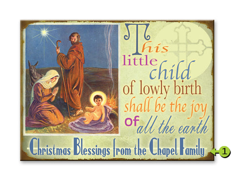 Christmas Blessings Wood 23x31