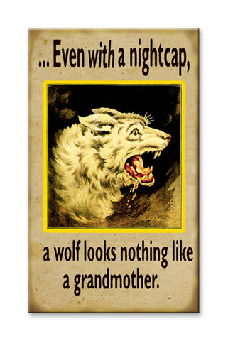 Grandma Wolf Metal 14x24