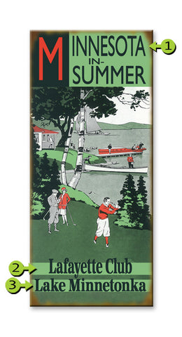 Golf In Summer Metal 10.5x24