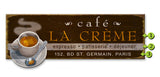Coffee Cup Cafe Wood 14x36