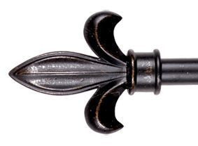 Hanger - Fleur De Lis Antique Black Rod
