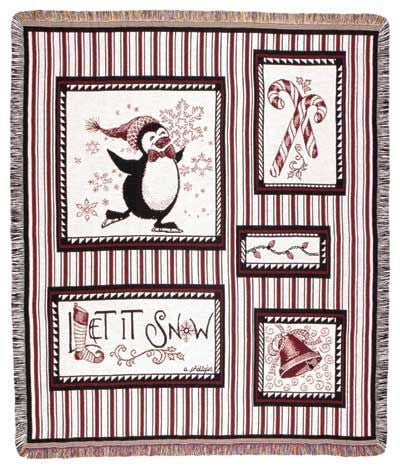 Tapestry - Snow Penguins Throw