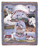 Tapestry - Lighthouses Of Maine Throw