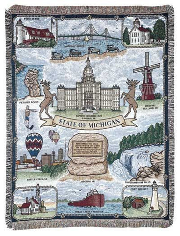 Tapestry - State Of Michigan Throw