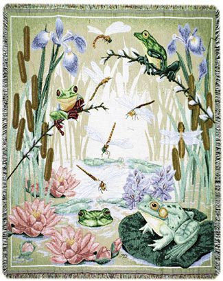 Tapestry - Hide & Seek Frogs Throw