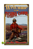 Welcome to our Fishing Cabin Wood 28x48