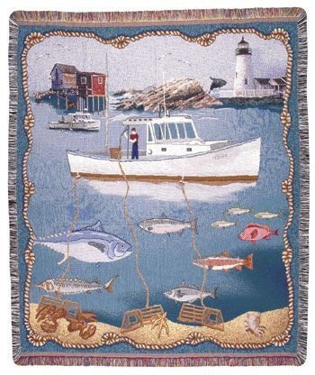Tapestry - New England Sealife Throw
