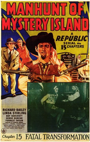 Manhunt of Mystery Island Movie Poster Print