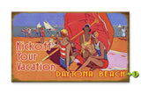 Kickoff your Vacation (Ocean Version) Wood 18x30