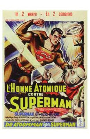 Atom Man Vs Superman Movie Poster Print
