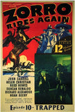 Zorro Rides Again Movie Poster Print