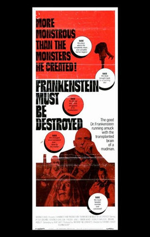Frankenstein Must Be Destroyed Movie Poster Print