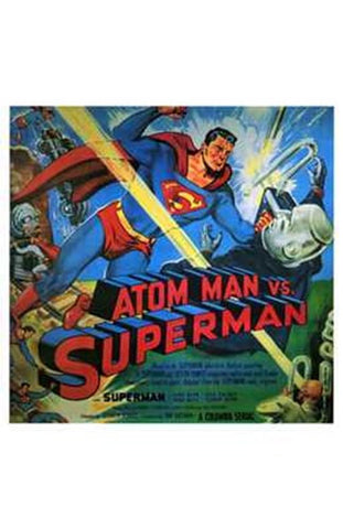 Atom Man Vs Superman Movie Poster Print