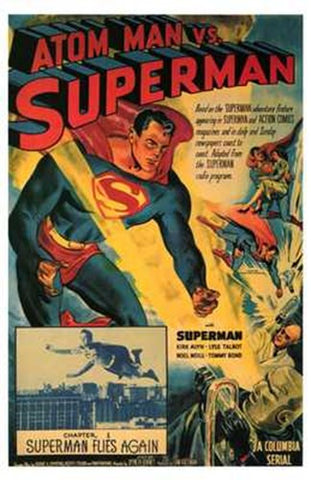 Atom Man Vs Superman Movie Poster Print