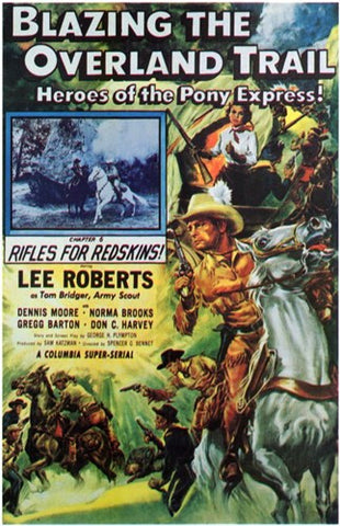 Blazing the Overland Trail Movie Poster Print