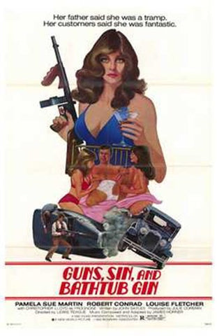 Guns  Sin and Bathtub Gin Movie Poster Print