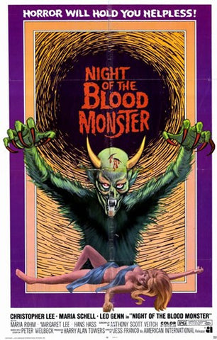 Night of Blood Monster Movie Poster Print