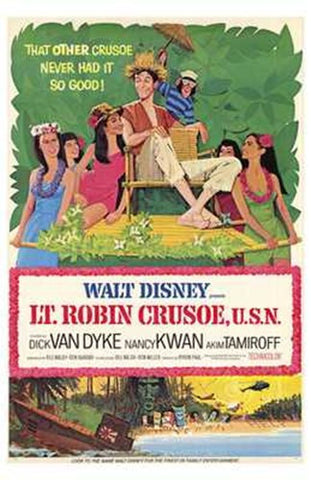 Lt Robin Crusoe Usn Movie Poster Print