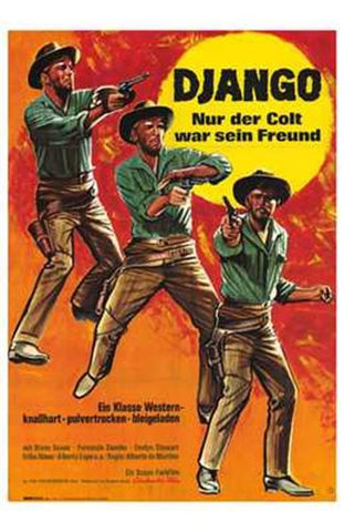 Django Shoots First Movie Poster Print