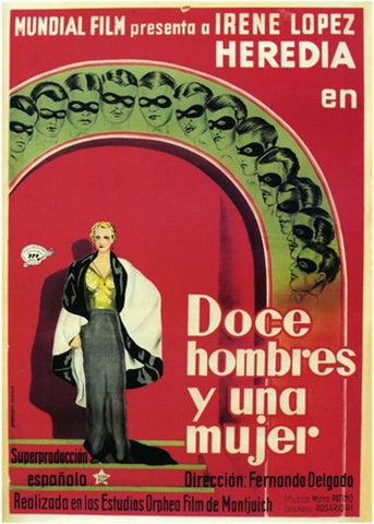 Doce Hombres y Una Mujer Movie Poster Print