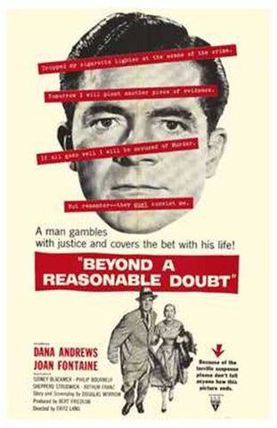 Beyond a Reasonable Doubt Movie Poster Print