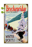 Winter Sports Wood 18x30