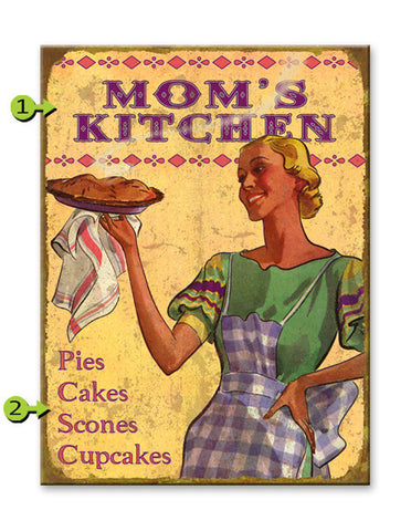 Mom's Kitchen Wood 23x31