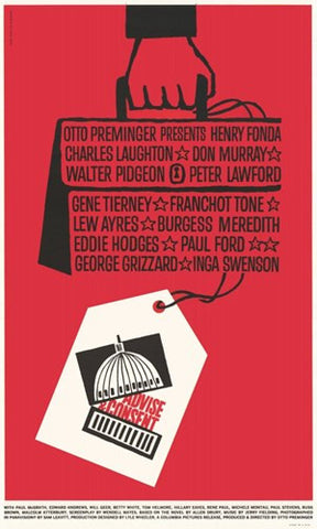 Advise and Consent Movie Poster Print