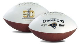 Jarden NFL St. Louis Rams Full Size FootballOn The Fifty, Team Colors, One Size