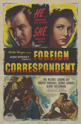 Foreign Correspondent Movie Poster Print