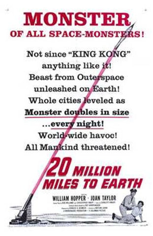 20 Million Miles to Earth Movie Poster Print