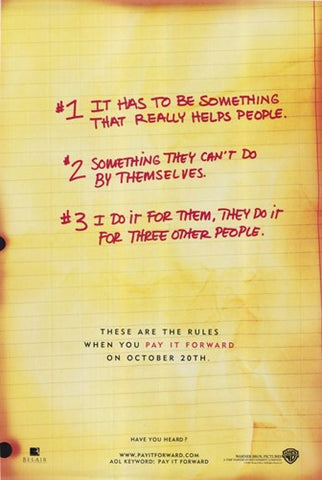 Pay it Forward Movie Poster Print