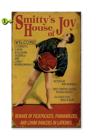 House of Joy Metal 18x30