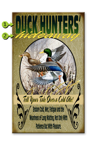 Duck Hunter's Hideaway Metal 28x48