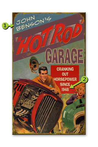 Hot Rod Garage Wood 28x48