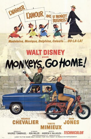 Monkeys Go Home Movie Poster Print