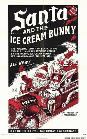 Santa and the Ice Cream Bunny Movie Poster Print