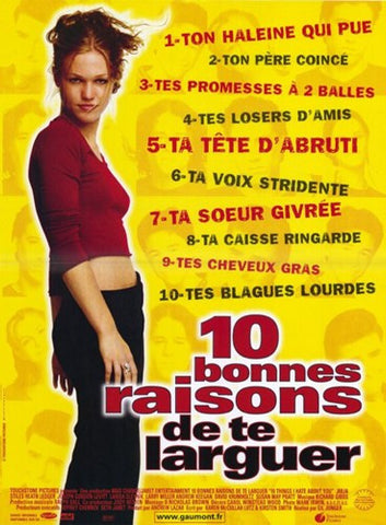 Ten Things I Hate About You (French) Movie Poster Print