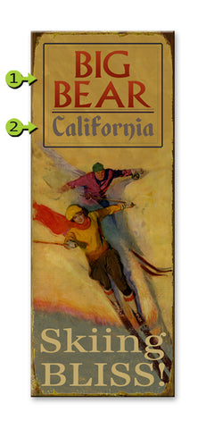 Skiing Bliss Metal 14x36