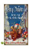 Merry Christmas, From Our Neck of the Woods Wood 18x30