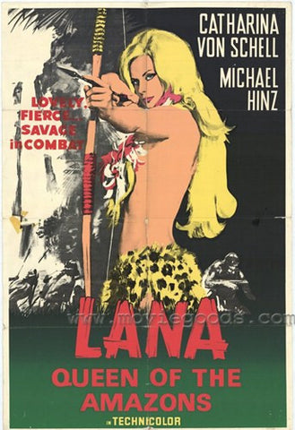 Lana Queen of the Amazons, c.1967 Movie Poster Print