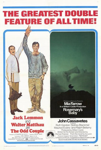 Rosemary's Baby / The Odd Couple Movie Poster Print