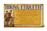 Hiking Etiquette Wood 28x48