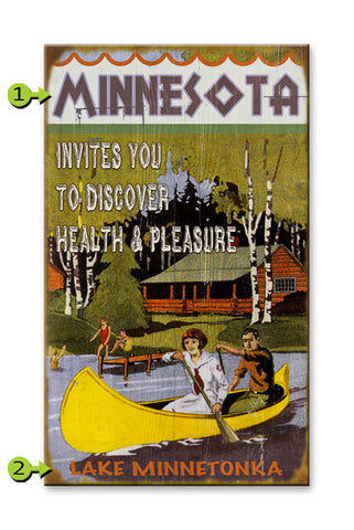 Discover Health & Pleasure Metal 28x48